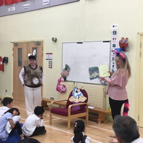 Year 1 teachers reading - Alice in Wonderland